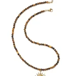 Elegant Sunburst Tiger Eye Beaded Necklace - Image 3