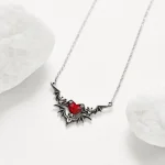 Elegant Bat-Wing Heart Necklace - Image 2