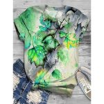 Leaf Print Short Sleeve Tee - Image 6