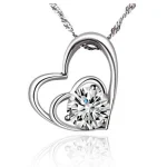Elegant Heart-Shaped Alloy Pendant Necklace