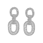 Elegant Oval Rhinestone Drop Earrings - Image 2