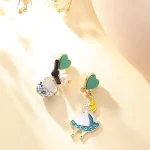 Cute Cartoon-Style Alloy Drop Earrings - Image 2