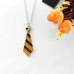 Colorful Tie Pendant Necklace - Image 2