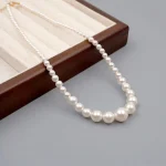 Elegant Handmade Imitation Pearl Necklace - Image 3