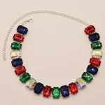 Glam Queen Square Rhinestone Choker - Image 6