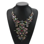 Statement Crystal Necklace with Alloy Chain - Image 2