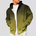 Geometric Graphic Full Zip Hoodie - Image 7