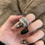 Hip-hop Metal Zircon Rings - Image 3