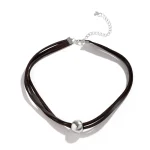 Classic Velvet Choker with Metal Bead Accent