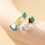 Cute Cartoon-Style Alloy Drop Earrings - Image 3