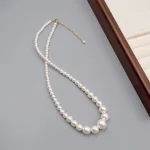 Elegant Handmade Imitation Pearl Necklace - Image 2