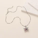 Elegant Star-Shaped Pendant Necklace - Image 2