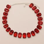 Glam Queen Square Rhinestone Choker - Image 8