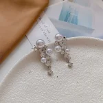 Heart Flower Pearl Ear Studs - Image 21