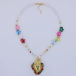 Vibrant Multi-Layered Heart Pendant Necklace - Image 2