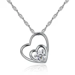 Elegant Heart-Shaped Alloy Pendant Necklace - Image 3