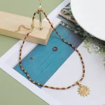 Vintage-Style Sun Pendant Necklace - Image 2
