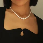 Elegant Handmade Imitation Pearl Necklace - Image 5