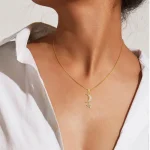 Elegant Crescent Moon and Star Pendant Necklace - Image 3