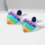 Heart-Shaped Acrylic Earrings - Image 3