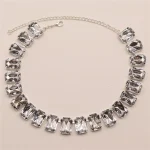Glam Queen Square Rhinestone Choker - Image 7
