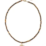 Elegant Sunburst Tiger Eye Beaded Necklace