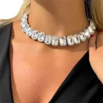 Glam Queen Square Rhinestone Choker - Image 5