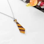 Colorful Tie Pendant Necklace - Image 4
