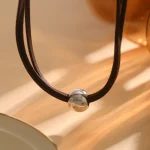 Classic Velvet Choker with Metal Bead Accent - Image 3