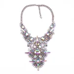 Statement Crystal Necklace with Alloy Chain - Image 4