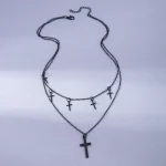 Elegant Multi-Layered Cross Pendant Necklace - Image 4