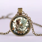 Elegant Vintage Fairy Pendant Necklace - Image 4