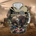Camouflage Graphic Full Zip Hoodie Jacket - Image 5