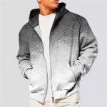 Geometric Graphic Full Zip Hoodie - Image 5