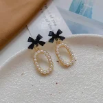 Heart Flower Pearl Ear Studs - Image 22
