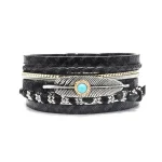 Leather Turquoise Wristband